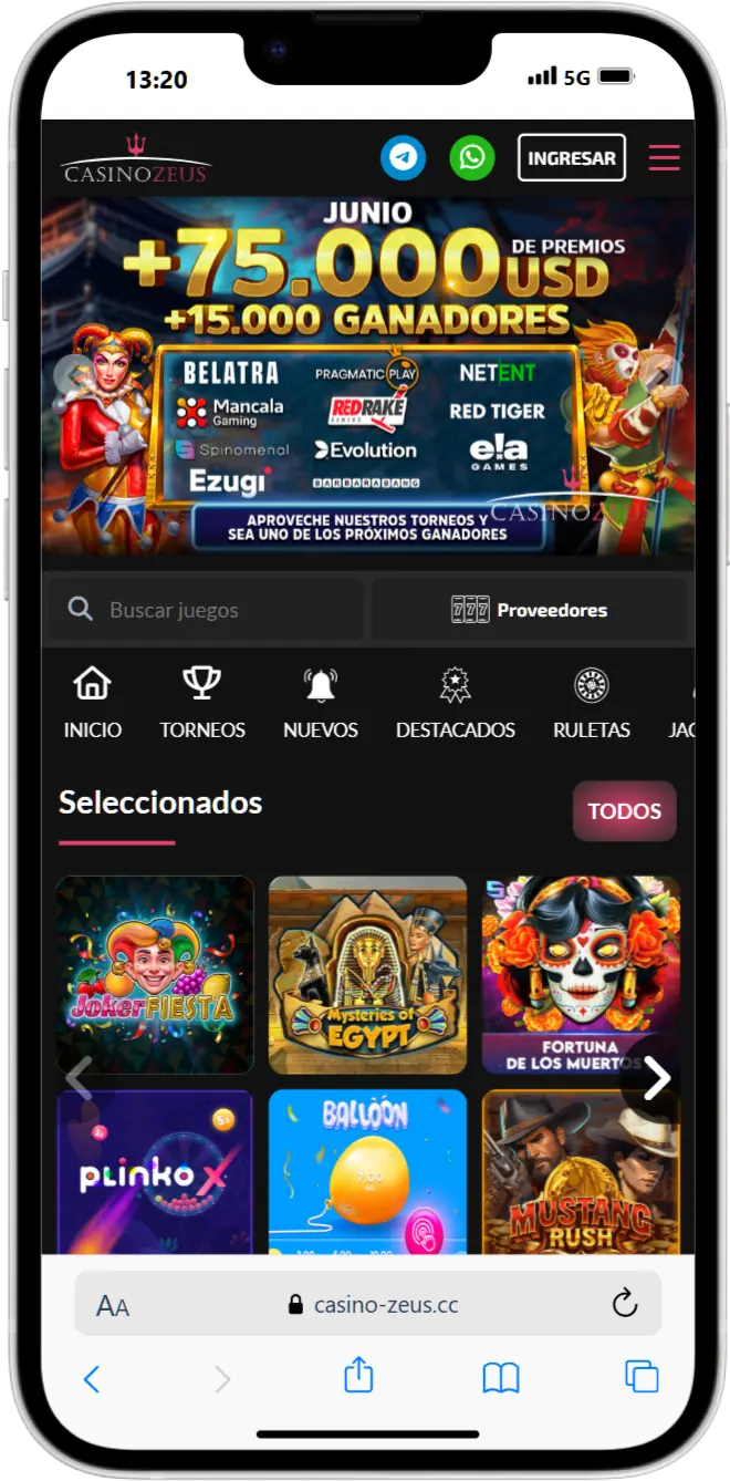 Sitio oficial Casino Zeus